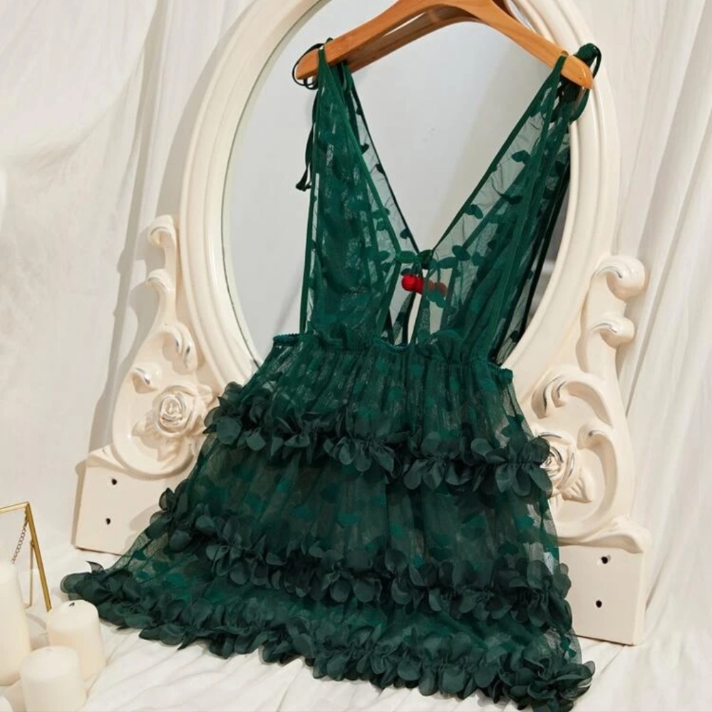 Heart Mesh Applique Detail Slips